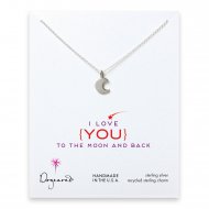 love collection moon necklace, sterling silver