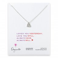 love collection sparkle heart necklace, sterling silver