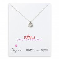 love collection owl necklace, sterling silver