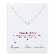 love collection bow necklace, sterling silver