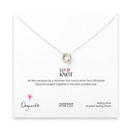 love knot necklace, sterling silver