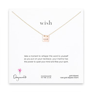 wish mantra rose gold dipped necklace