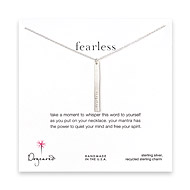 fearless mantra sterling silver necklace