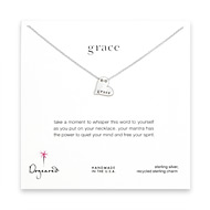 grace mantra sterling silver necklace