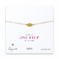 elephant anklet, gold dipped