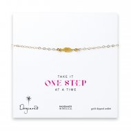 feather anklet, gold dipped
