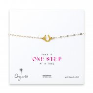 horseshoe anklet, gold dipped