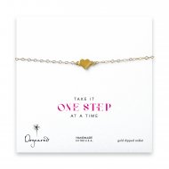perfect heart anklet, gold dipped