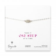 elephant anklet, sterling silver