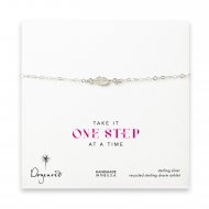 feather anklet, sterling silver