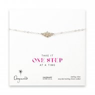 happy lotus anklet, sterling silver
