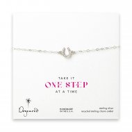 horseshoe anklet, sterling silver