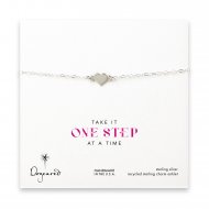 perfect heart anklet, sterling silver