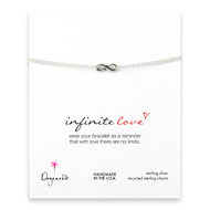 small infinite love bracelet, sterling silver