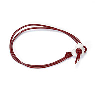 love sterling silver heart button bracelet on crimson leather cord