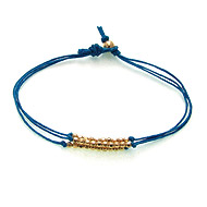 gold dipped sparkle bracelet, teal irish linen