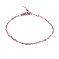sparkle twisted strand rose gold dipped bracelet on lilac irish linen