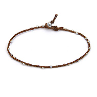 sparkle twisted strand sterling silver bracelet on tobacco irish linen