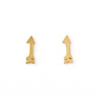 small arrow stud earrings, gold dipped