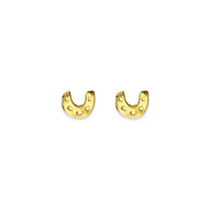 it's the little things gold dipped cute horseshoe earrings