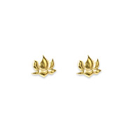 it's the little things gold dipped lotus earrings