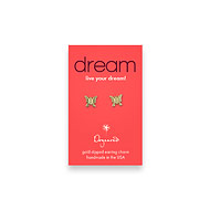 dream teeny stud gold dipped butterfly earrings