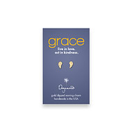 grace teeny stud gold dipped angel wing earrings