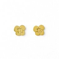 small grace's flower stud earrings, gold dipped