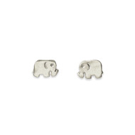 small elephant stud earrings, sterling silver
