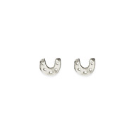 it's the little things sterling silver cute horseshoe earrings