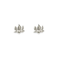 it's the little things sterling silver lotus earrings