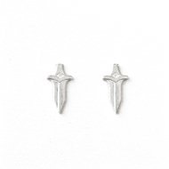 small dagger stud earrings, sterling silver