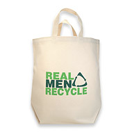 real men recycle reusable shopping bag