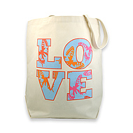 love butterflies reusable tote bag