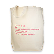 peace definition reusable tote bag