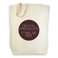 dogeared cotton tote - dip it in chocolate...