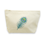 lil zip bag with peacock feather