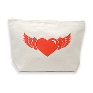 lil zip bag with winged heart