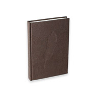 re spun feather journal in chocolate