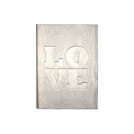 small love journal with silver leather