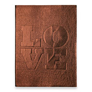 large love journal with copper leather