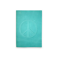 small peace journal with turquoise leather