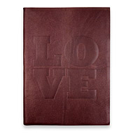 large love journal with plum leather