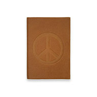 small peace journal with tobacco leather