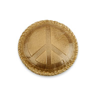 peace gold leather paperweight