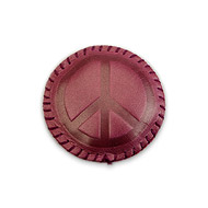 peace purple leather paperweight
