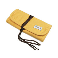 recycled organic jewelry roll in lemon