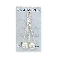 sterling silver swing white pearl earrings