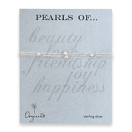 sterling silver small white pearls of toggle bracelet