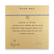 wish big make a wish necklace with gold dipped wishbone on royal